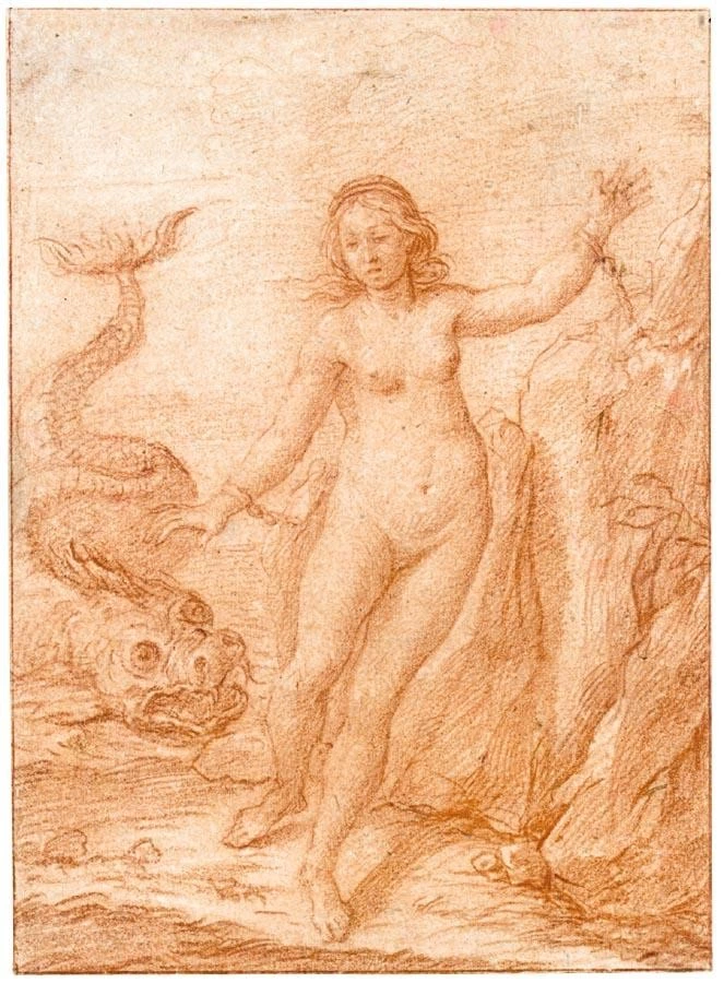 Il giovane - Studio di Andromeda e il drago